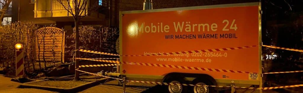 Heizmobil versorgt Gebäude mit Warmwasser