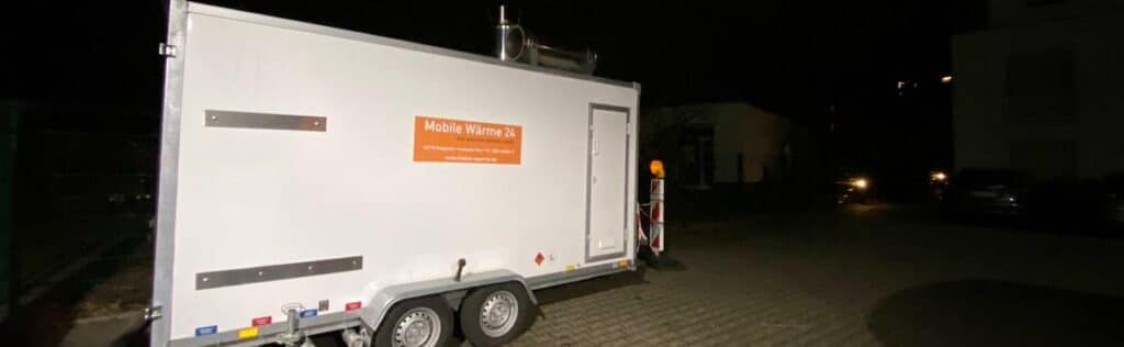 Heizmobil als Notheizung im Einsatz