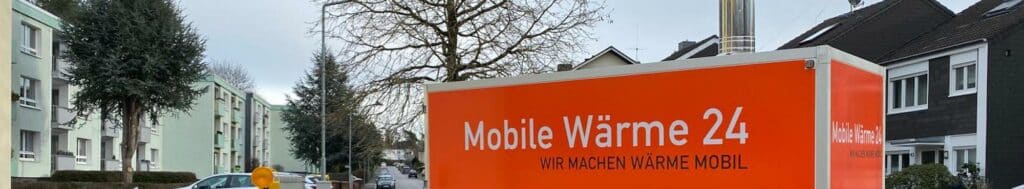 Heizmobil von Mobile Wärme 24 in Wohngebiet