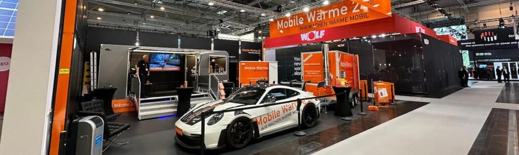 Messestand von Mobile Wärme 24 auf der SHK+E