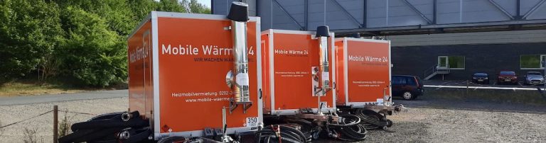 Drei Heizmobile von Mobile Wärme 24