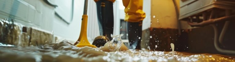 Beseitigung von Hochwasser in einem Keller oder Elektroraum